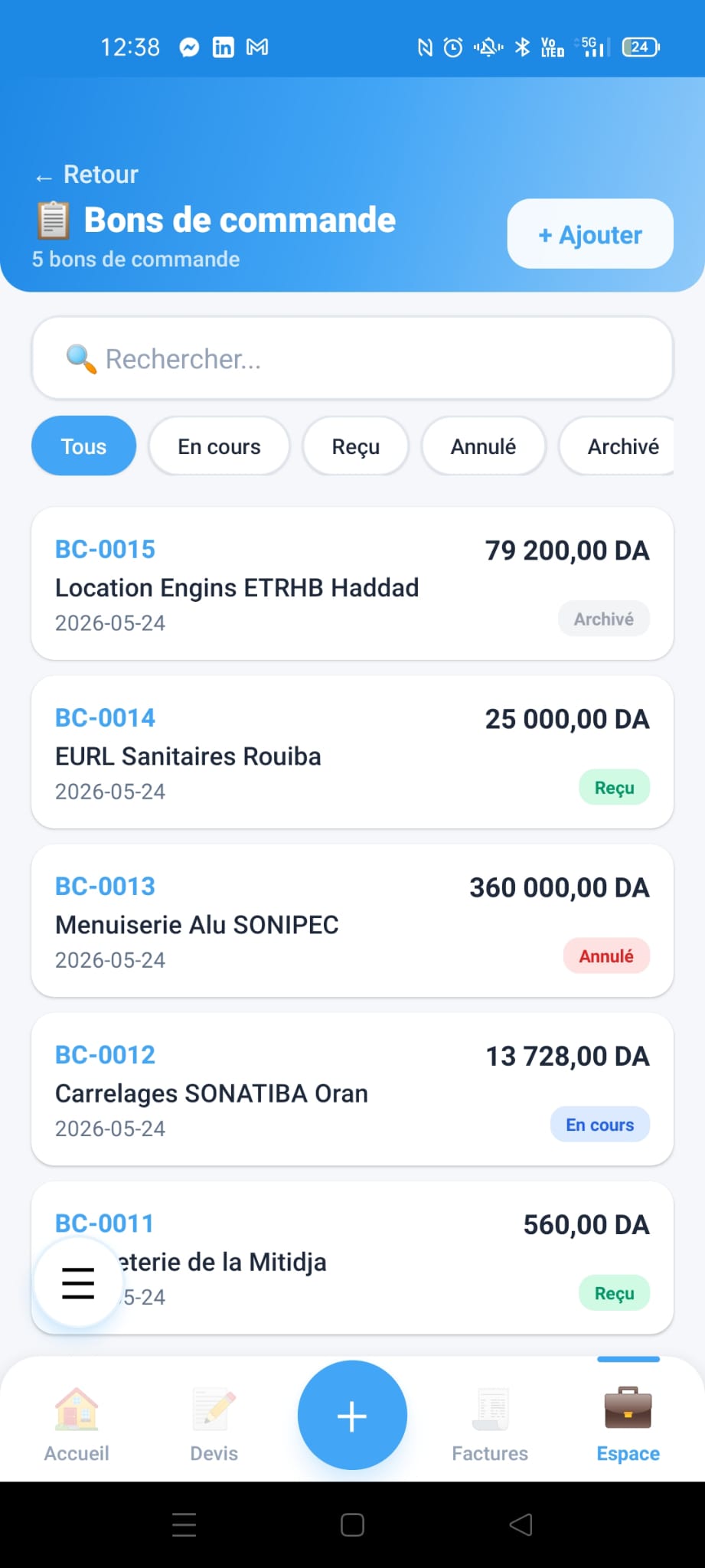 Bon de Commande